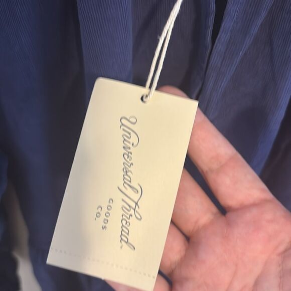 Universal Thread Women's Balloon Corduroy Shift Dress Navy Blue nwt large - Picture 6 of 6